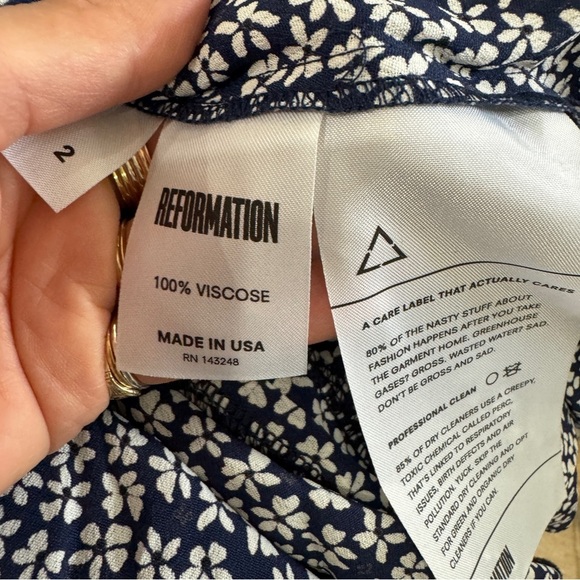 Reformation blue floral midi dress NWT - Picture 10 of 10